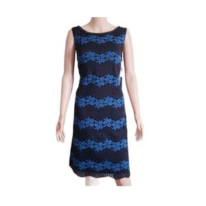 Karl Lagerfeld Women's Blue/Black Dress 6 NWT